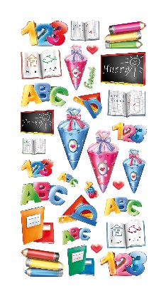 Softy Stickers bunt, Schule ( II )